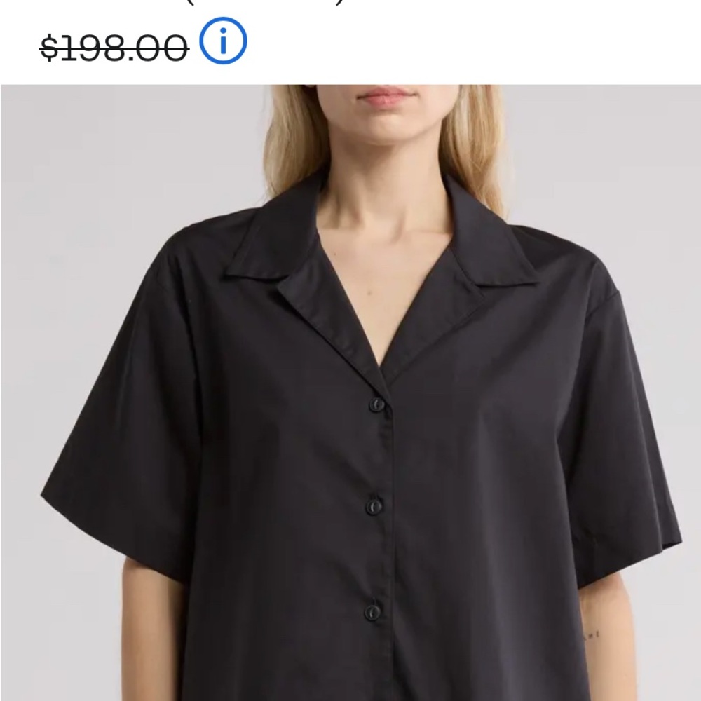 Rag and Bone Black Button-Up Shirt